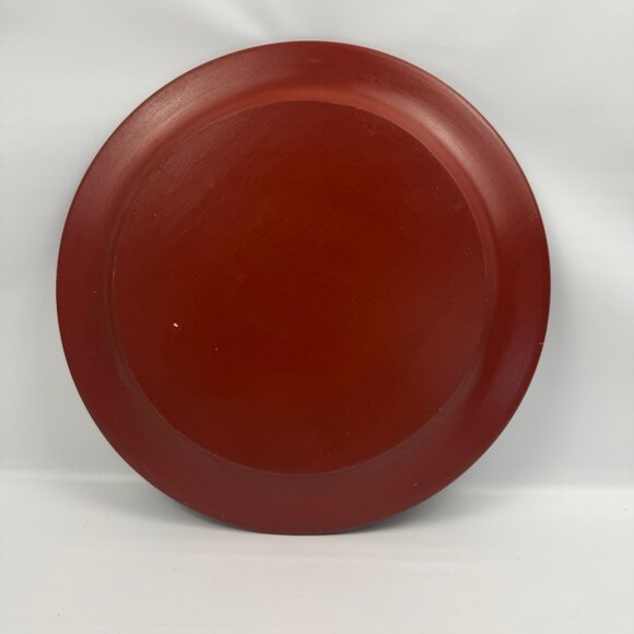 Folk Art Wooden Decorative Plate 14"D Dutch/ Scandinavian Hand Painted Wall Hang - Picture 7 of 9